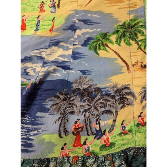 Women's short sleeve tropical print tiered dress by Magic of the Moon size M - Picture 8 of 8